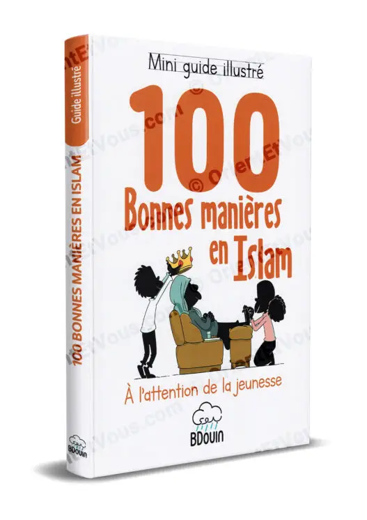 Couverture du mini guide illustré 100 Bonnes manières en Islam, édition BDouin, à l'attention de la jeunesse